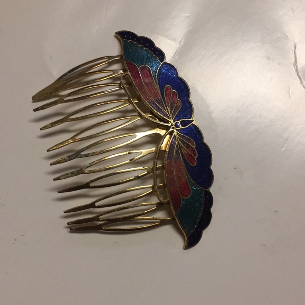 Women’s Beautiful Vintage Cloisanne Hair Comb